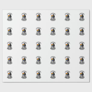 Free Mum Hug Bear Pride Vintage T-Shirt Design_1 Wrapping Paper