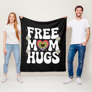Free Mum Hug Transgender Lesbian Gay LGBT Pride  Fleece Blanket