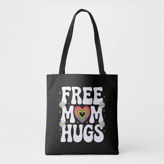 Free Mum Hug Transgender Lesbian Gay LGBT Pride  Tote Bag (Front)