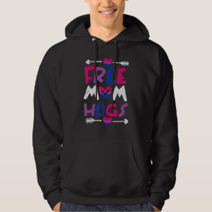 Free Mum Hugs Bisexual Pride Flag Lgbtq Bi Mama Mo Hoodie