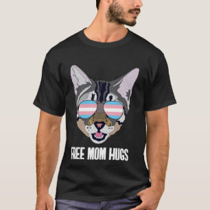 Free Mum Hugs Funny Cat Trans Pride Pullover Hood