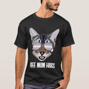 Free Mum Hugs Funny Cat Trans Pride T-Shirt