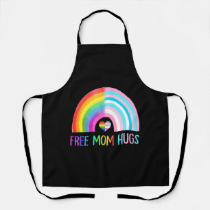 Free Mum Hugs Gay Pride Lgbtq Lgbt Rainbow Mothers Apron