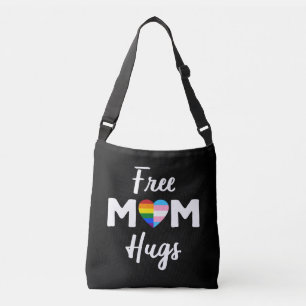 Free Mum Hugs II - Rainbow Gay Trans Pride Crossbody Bag