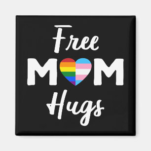 Free Mum Hugs II - Rainbow Gay Trans Pride Magnet