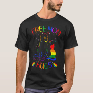 Free Mum Hugs Lgbt Cat Gay Pride Rainbow T-Shirt