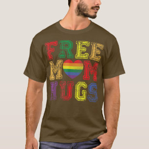 Free Mum Hugs LGBT Heart Support LGBT Pride T-Shirt