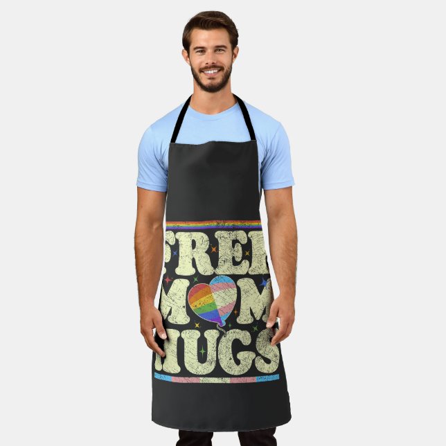 Free Mum Hugs Lgbt Pride Apron (Worn)