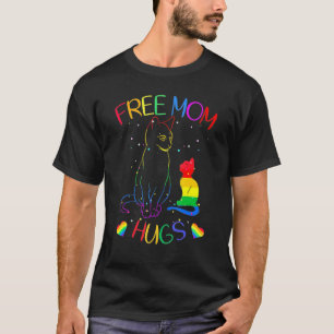 Free Mum Hugs Lgbt Pride Mama Cat Rainbow Cute 1 T-Shirt