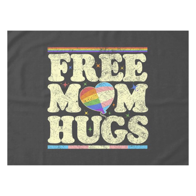 Free Mum Hugs Lgbt Pride Tablecloth (Front (Horizontal))