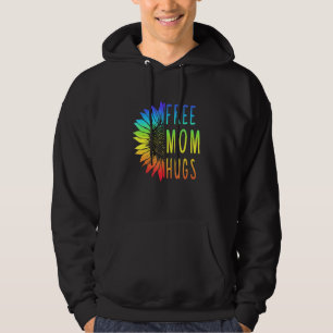 Free Mum Hugs - Lgbt Rainbow Sunflower Hoodie