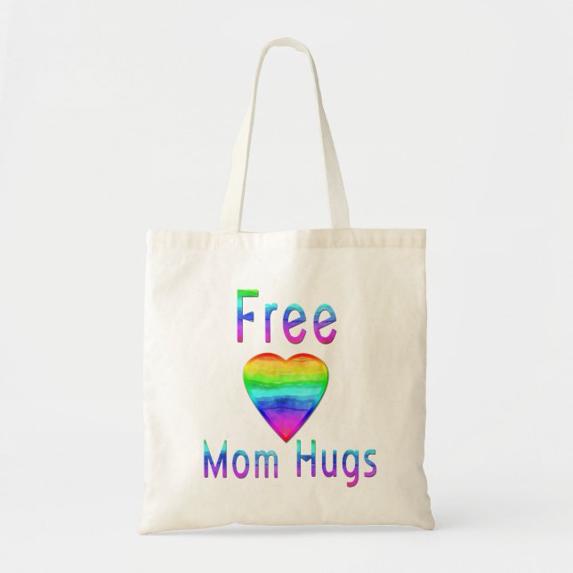 Free Mum Hugs LGBTQ Support Tote Bag (Front)