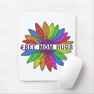 Free Mum Hugs LGBTQIA+ Pride Support Mouse Pad