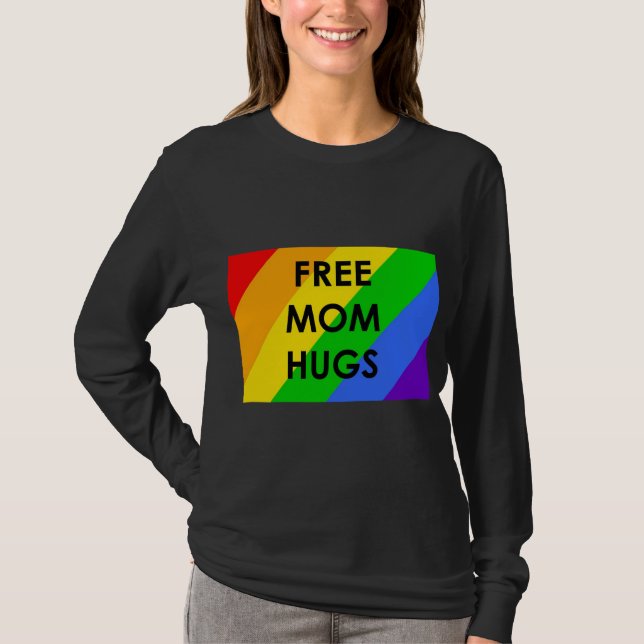 Free Mum Hugs Long Sleeve T-Shirt (Front)