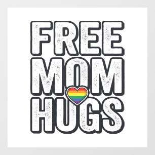 Free Mum Hugs Pride Heart Vintage T-Shirt Design_1