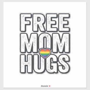 Free Mum Hugs Pride Heart Vintage T-Shirt Design_1
