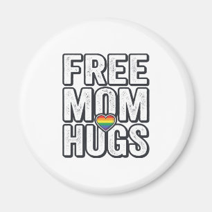 Free Mum Hugs Pride Heart Vintage T-Shirt Design_1 Magnet