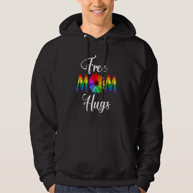 Free Mum Hugs Pride Lgbt Hoodie (Front)