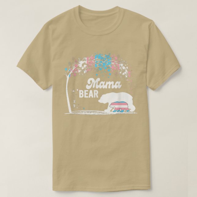 Free Mum Hugs Proud Mama Bear Transgender Pride LG T-Shirt (Design Front)