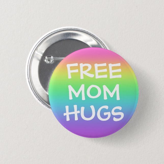Free Mum Hugs Rainbow Button (Front & Back)