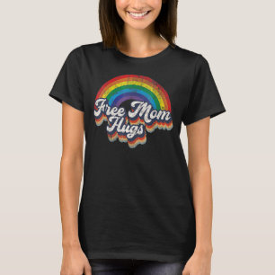 Free Mum Hugs Rainbow Heart Lgbt Flag Lgbt Pride M T-Shirt