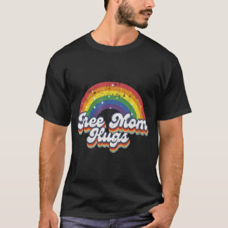 Free Mum Hugs Rainbow Heart Lgbt Flag Lgbt Pride M T-Shirt