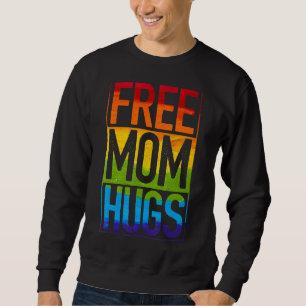 Free Mum Hugs  Rainbow Heart Lgbt Pride Month 1 Sweatshirt