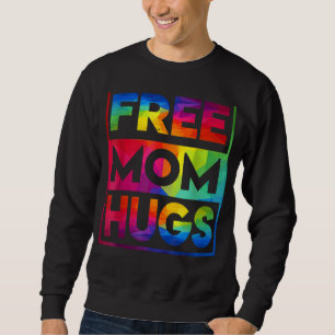 Free Mum Hugs  Rainbow Heart Lgbt Pride Month 1 Sweatshirt