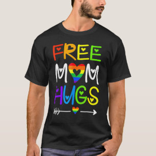 Free Mum Hugs  Rainbow Heart Lgbt Pride Month 1 T-Shirt