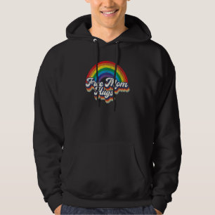Free Mum Hugs  Rainbow Heart Lgbt Pride Month 3 Hoodie