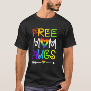 Free Mum Hugs Rainbow Heart LGBT Pride Month _3 T-Shirt