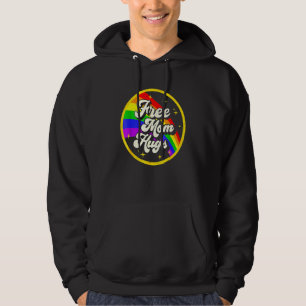 Free Mum Hugs  Rainbow Heart Lgbt Pride Month 4 Hoodie
