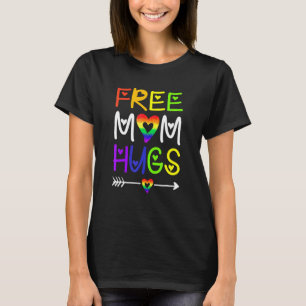 Free Mum Hugs Rainbow Heart Lgbt Pride Month _5 T-Shirt