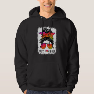 Free Mum Hugs  Rainbow Heart Lgbt Pride Month Hoodie