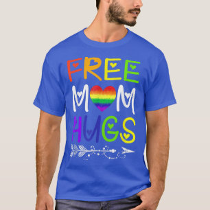 Free Mum Hugs T Rainbow Heart LGBT Pride Mont  T-Shirt