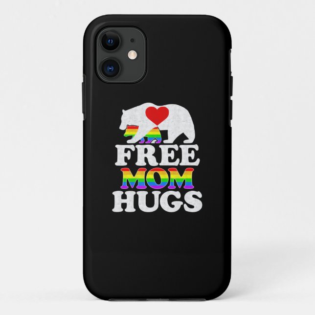 Free Mum Hugs t  Women Lgbt Pride Mama Bear Case-Mate iPhone Case (Back)