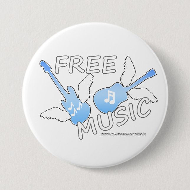 Free Music  7.5 Cm Round Badge (Front)