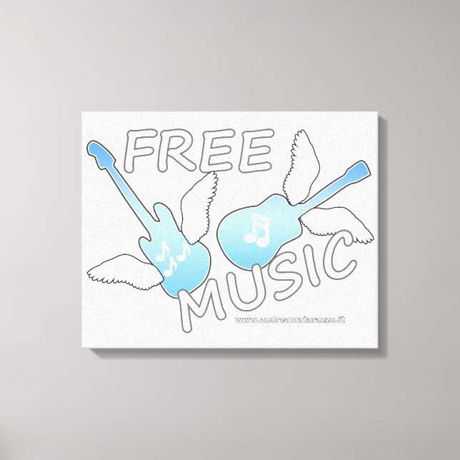 Free Music    Canvas Print (Front)