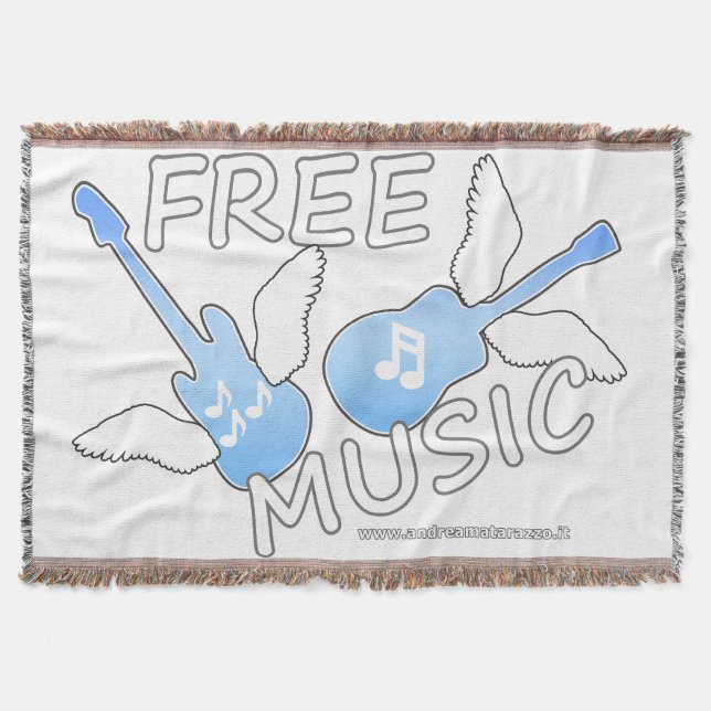 Free Music   Throw Blanket (Front)