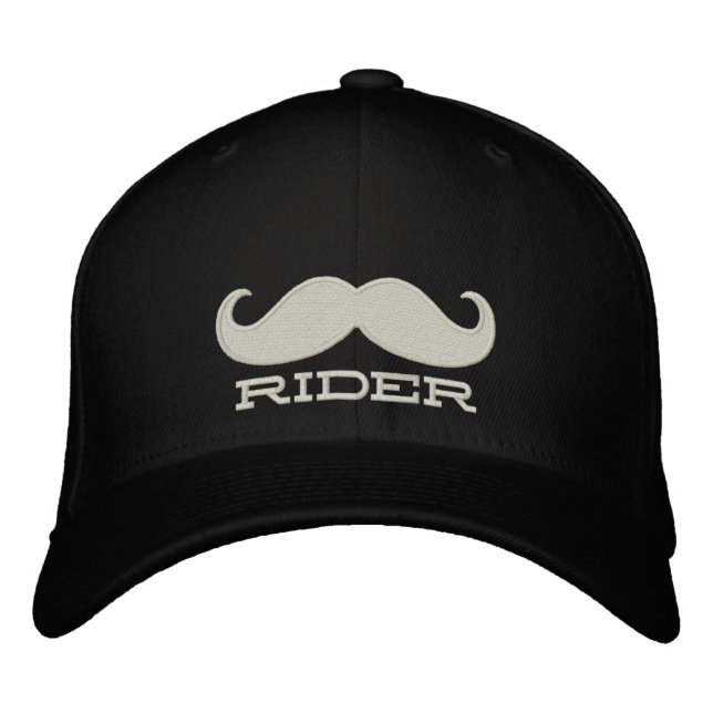 FREE MUSTACHE RIDES EMBROIDERED HAT (Front)