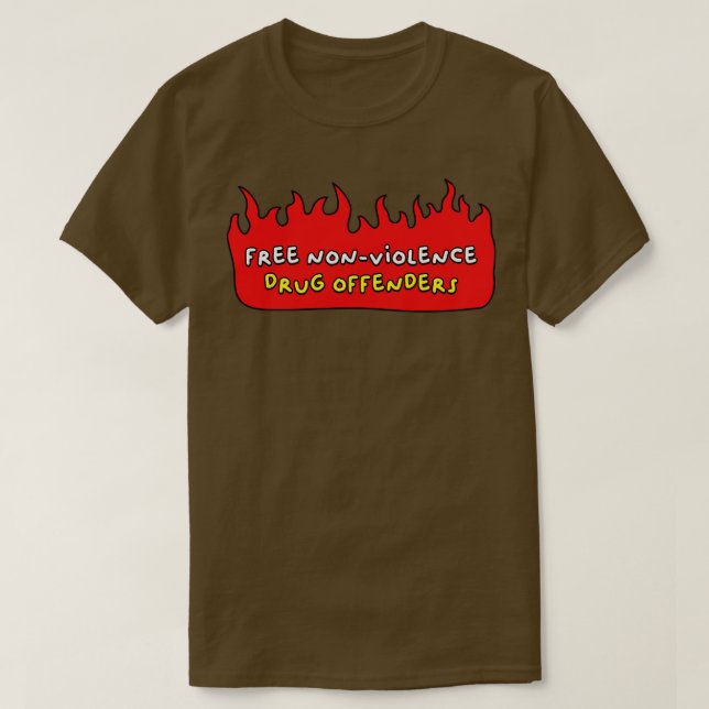 Free NonViolent Drug Offenders ACAB T-Shirt (Design Front)