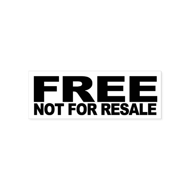 FREE Not for Resale  Self-inking Stamp (Design)