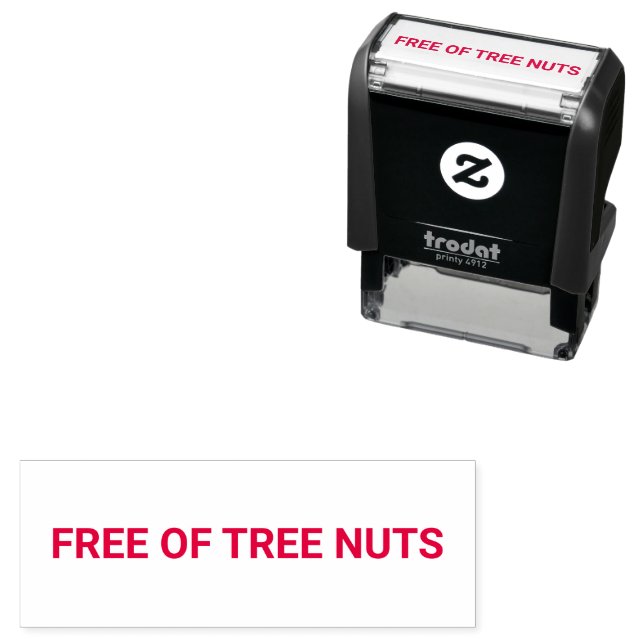 Free of Tree Nuts Allergy Friendly Self-inking Stamp (In Situ)