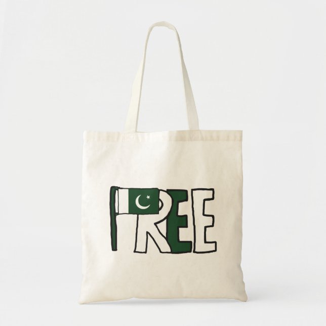 Free Pakistan Flag Tote Bag (Front)