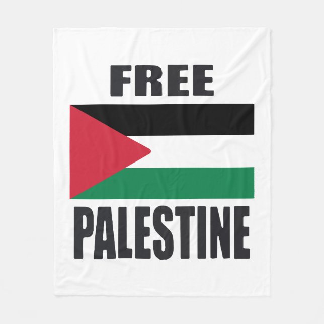 Free Palastine Fleece Blanket (Front)
