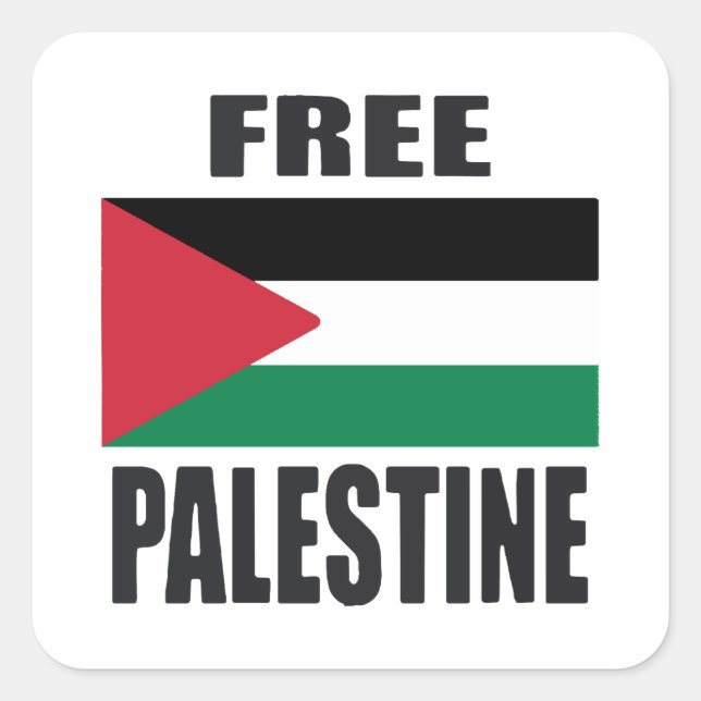 Free Palastine Square Sticker (Front)