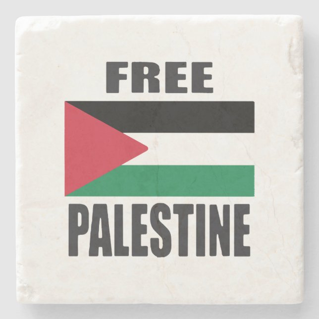 Free Palastine Stone Coaster (Front)