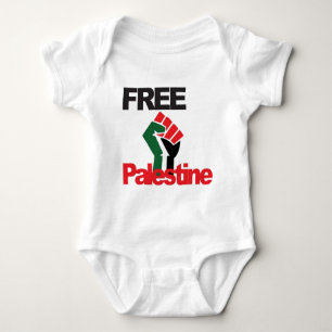 Free Palestine - فلسطين علم - Palestinian Flag Baby Bodysuit