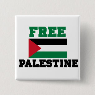Free Palestine 15 Cm Square Badge