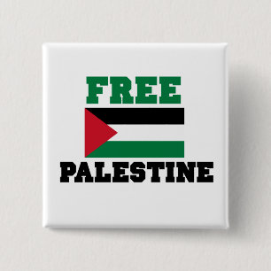 Free Palestine 15 Cm Square Badge